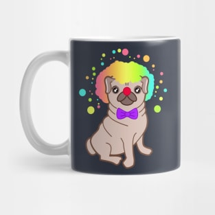 Pug dog in a clown costume Mug